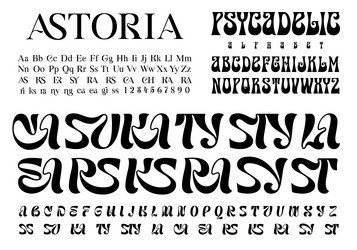 Modern Font Collection - Script & Serif vector image