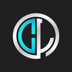 dl initial logo linked circle monogram vector image