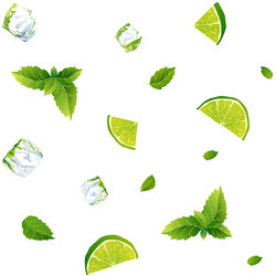 Mojito Ice Cube Pattern vector image