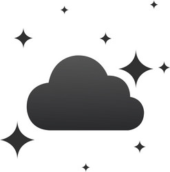 cloud and stars icon sleep dreams symbol night vector