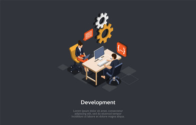 information technology and software development vector