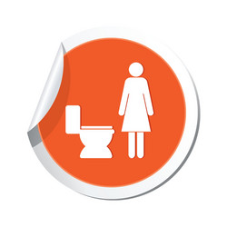 Map pointer with restroom icons lady vector