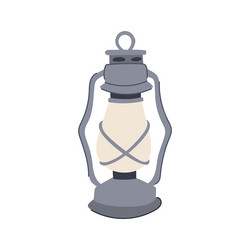 Oil kerosene lamp cartoon vector