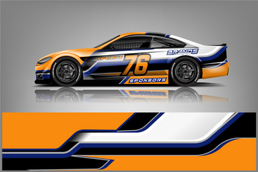 Racing Stripe Car Wrap Vector Image