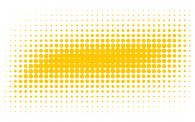 yellow halftone gradient pattern with circular vector image