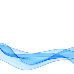 abstract smooth color wave curve flow blue vector image