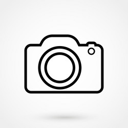 Creative black abstract camera logo design symbol Vector Image