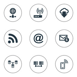 Set of simple web icons vector