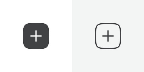add icon flat and simple set design vector image