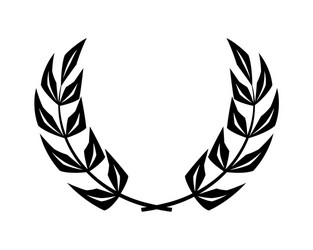 Lion with laurel wreath Royalty Free Vector Image
