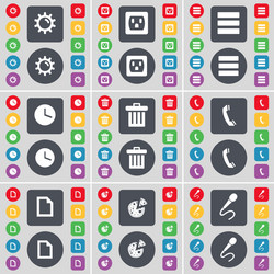 gear socket apps clock trash can receiver file vector image