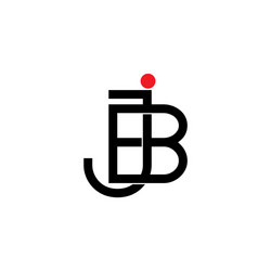Letter jb simple loop colorful logo Royalty Free Vector