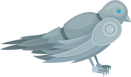 robot dove side view vector