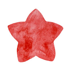 watercolor red star space vector