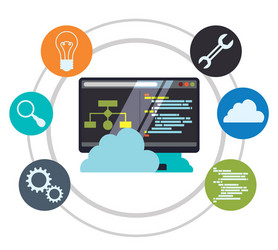 developer web responsive design vector image