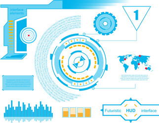 graphic touch user interface hud vector image