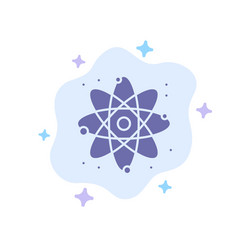 physics react science blue icon on abstract cloud vector image
