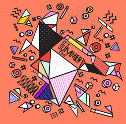 triangle geometric forms for summer design event vector image