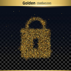 gold glitter icon vector