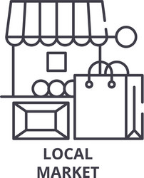 Local market line icon concept vector