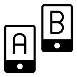 Ab testing icon user interface as a simple sign vector