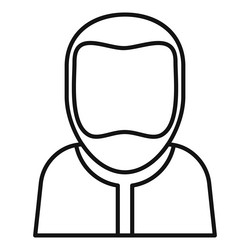 bearded man icon outline adult age vector