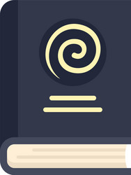 Hypnosis book icon flat isolated vector