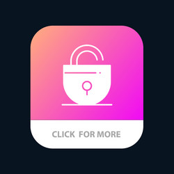 Lock locked security internet mobile app button vector