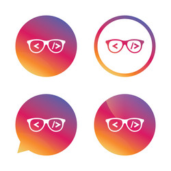Coder sign icon programmer symbol vector