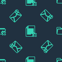 set line delete file document new email incoming vector image
