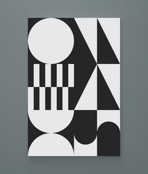 abstract geometric pattern with simple shapes vector image