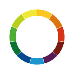 hallow color wheel or picker circle flat vec vector