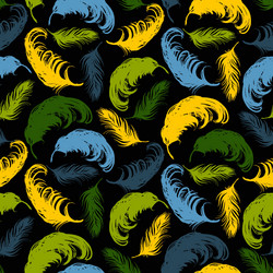 Seamless pattern with abstract feathers vector
