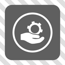 engineering service rounded square button vector image