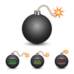 Exploding Timer Bomb vector image