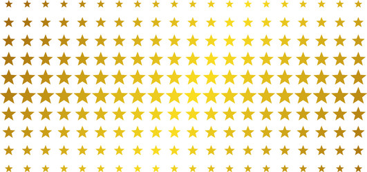 Five-pointed star gold halftone matrix vector