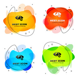 black invisible or hide icon isolated set vector image