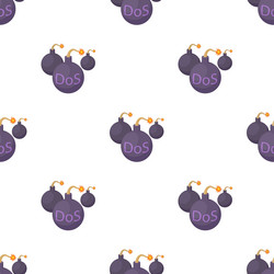 Dos and bombs with smoldering wick pattern vector