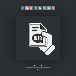 Info button icon vector