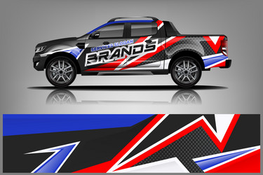 Racing Truck Wrap Concept Vector Image
