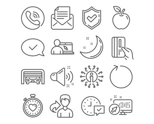 parking garage select alarm and loop icons vector image