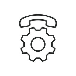 technical support icon in line design vector image