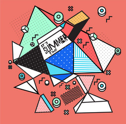 triangle geometric forms for summer design event vector image