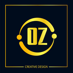 Initial letter oz logo template design Royalty Free Vector