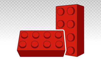 lego brick block or piece line art icon for toy vector