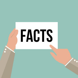 man showing paper facts text vector image