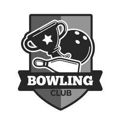 bowling club icon template Vector Image