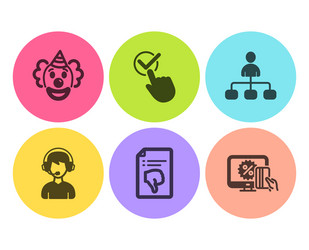 checkbox thumb down and management icons set vector