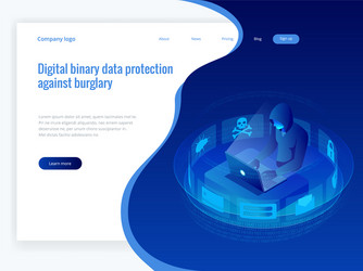 Hacker Attack Data Breach vector image