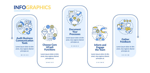 How to move ucaas rectangle infographic vector